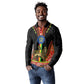 Ethiopia Lion of Judah and The Star Seal Long Sleeve Polo Shirt Dashiki Style