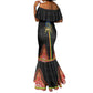 Ethiopia Lion of Judah and The Star Seal Mermaid Dress Dashiki Style
