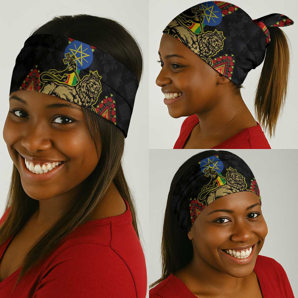 Ethiopia Lion of Judah and The Star Seal Neck Gaiter Dashiki Style LT03