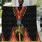 Ethiopia Lion of Judah and The Star Seal Quilt Dashiki Style