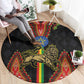 Ethiopia Lion of Judah and The Star Seal Round Carpet Dashiki Style
