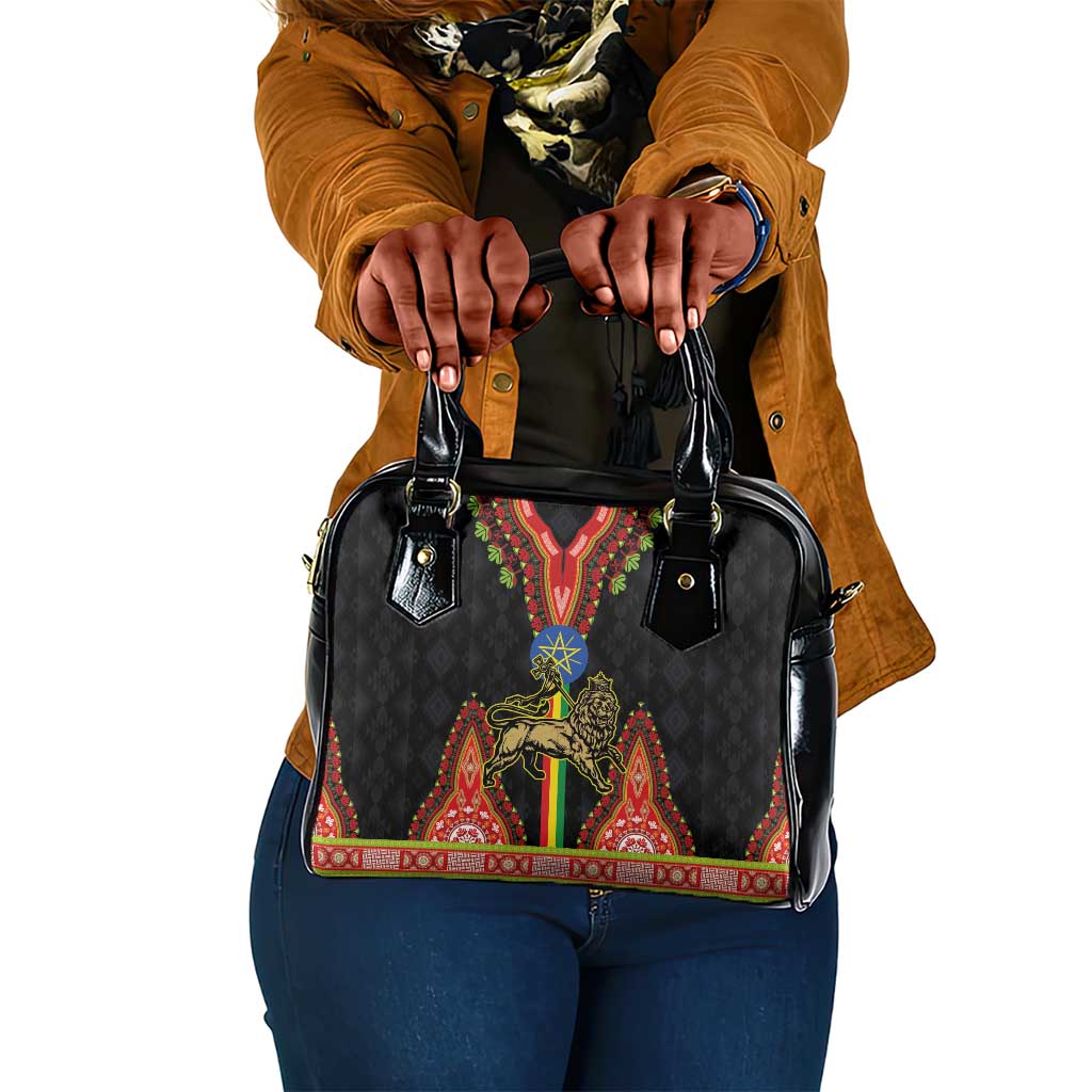 Ethiopia Lion of Judah and The Star Seal Shoulder Handbag Dashiki Style