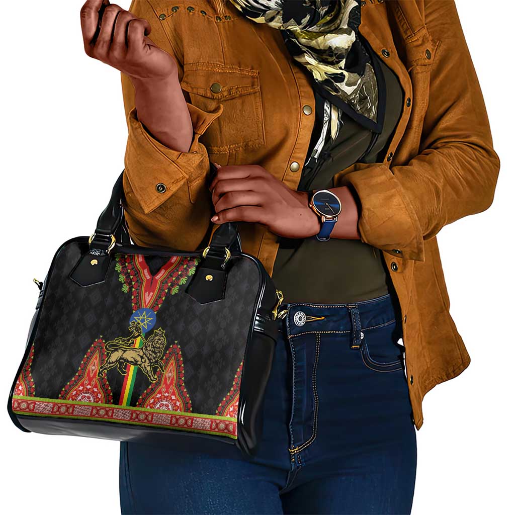 Ethiopia Lion of Judah and The Star Seal Shoulder Handbag Dashiki Style