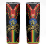 Ethiopia Lion of Judah and The Star Seal Skinny Tumbler Dashiki Style