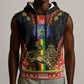 Ethiopia Lion of Judah and The Star Seal Sleeveless Hoodie Dashiki Style - African Pride