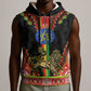 Ethiopia Lion of Judah and The Star Seal Sleeveless Zip Hoodie Dashiki Style - African Pride