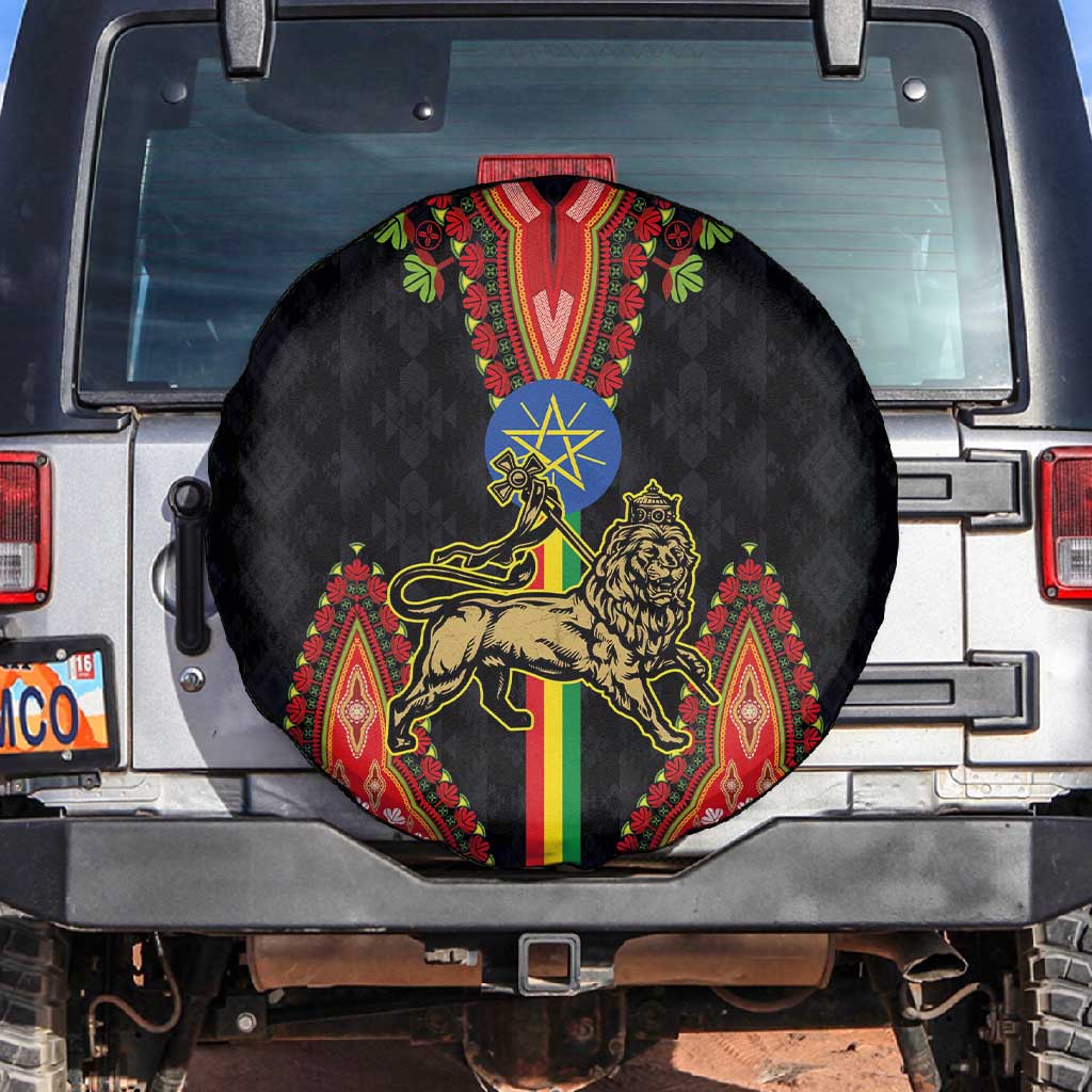 Ethiopia Lion of Judah and The Star Seal Spare Tire Cover Dashiki Style