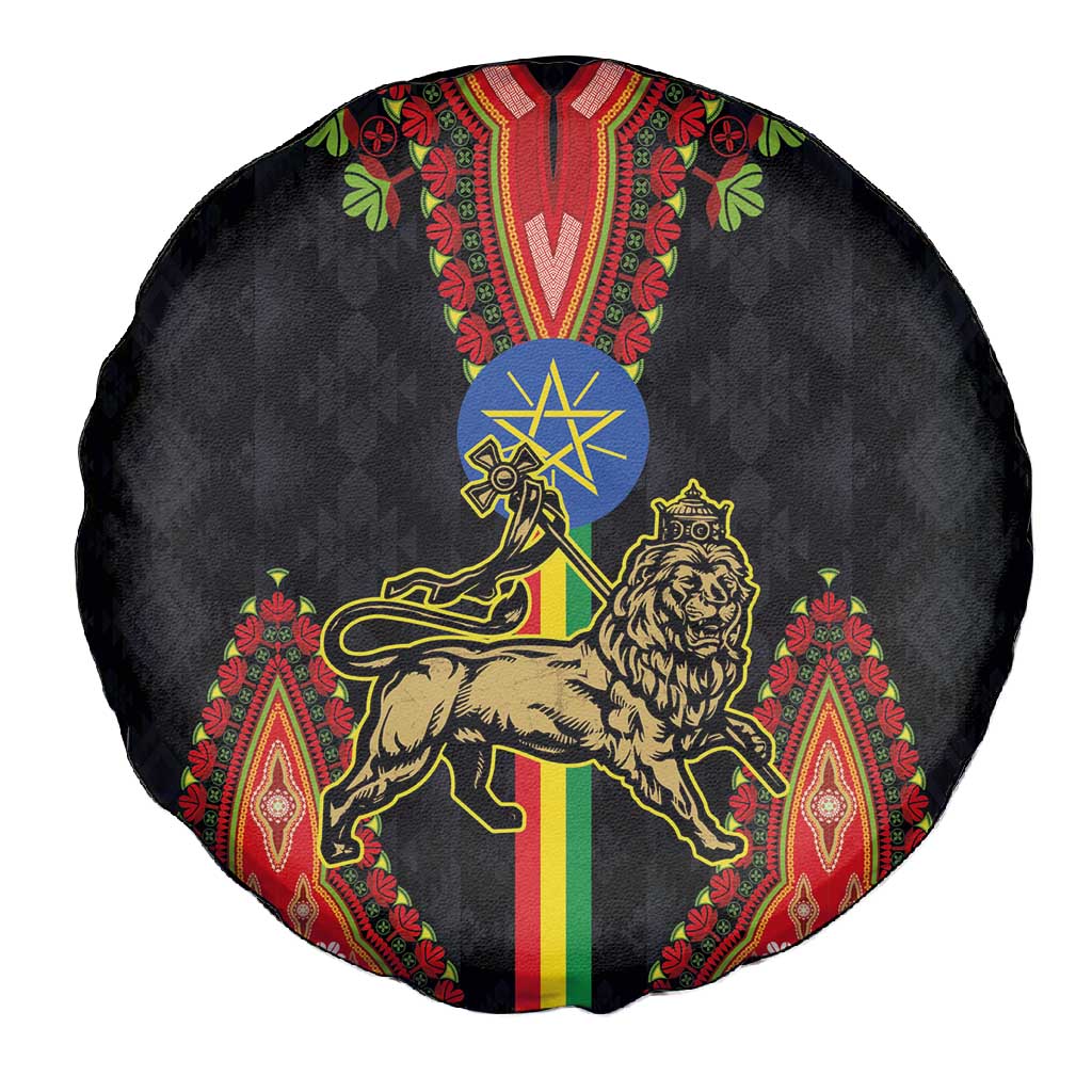Ethiopia Lion of Judah and The Star Seal Spare Tire Cover Dashiki Style