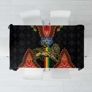 Ethiopia Lion of Judah and The Star Seal Tablecloth Dashiki Style