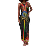 Ethiopia Lion of Judah and The Star Seal Tank Maxi Dress Dashiki Style