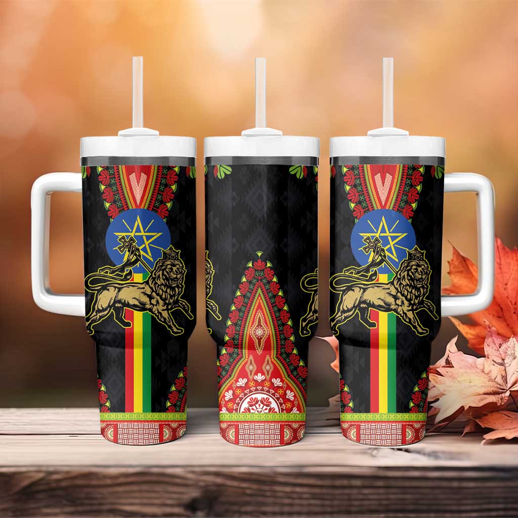 Ethiopia Lion of Judah and The Star Seal Tumbler With Handle Dashiki Style