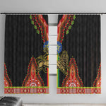 Ethiopia Lion of Judah and The Star Seal Window Curtain Dashiki Style