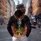 Ethiopia Lion of Judah and The Star Seal Zip Hoodie Dashiki Style