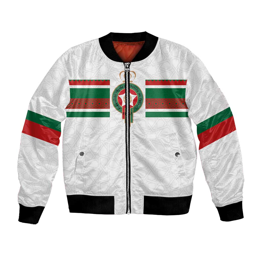 Custom Moroccan Football Bomber Jacket The Hunt of Atlas Lions
