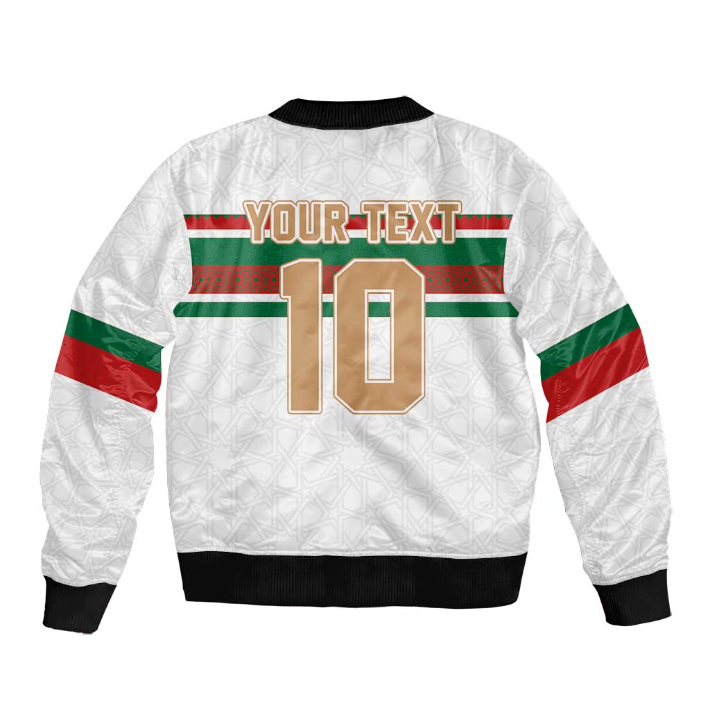 Custom Moroccan Football Bomber Jacket The Hunt of Atlas Lions