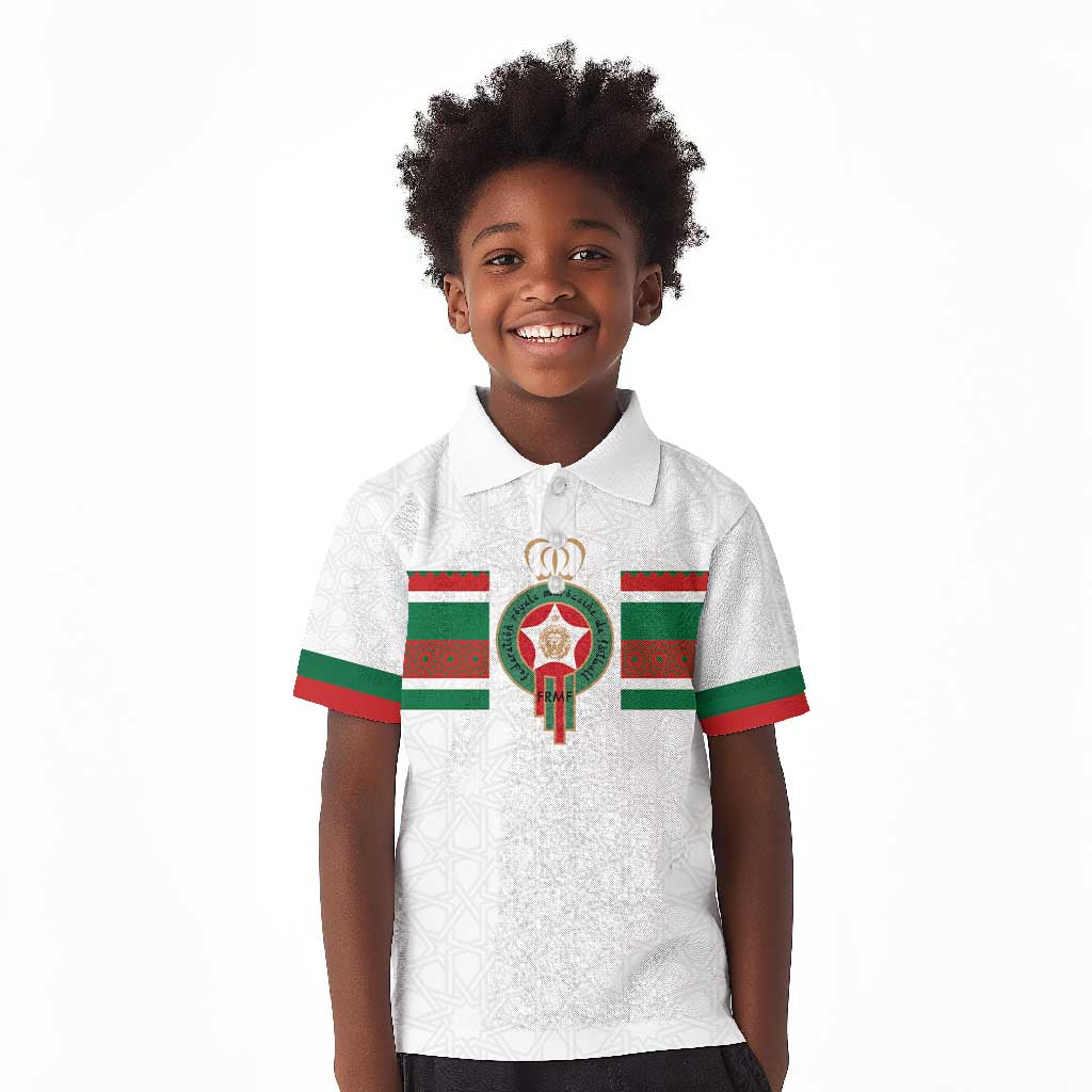Custom Moroccan Football Kid Polo Shirt The Hunt of Atlas Lions