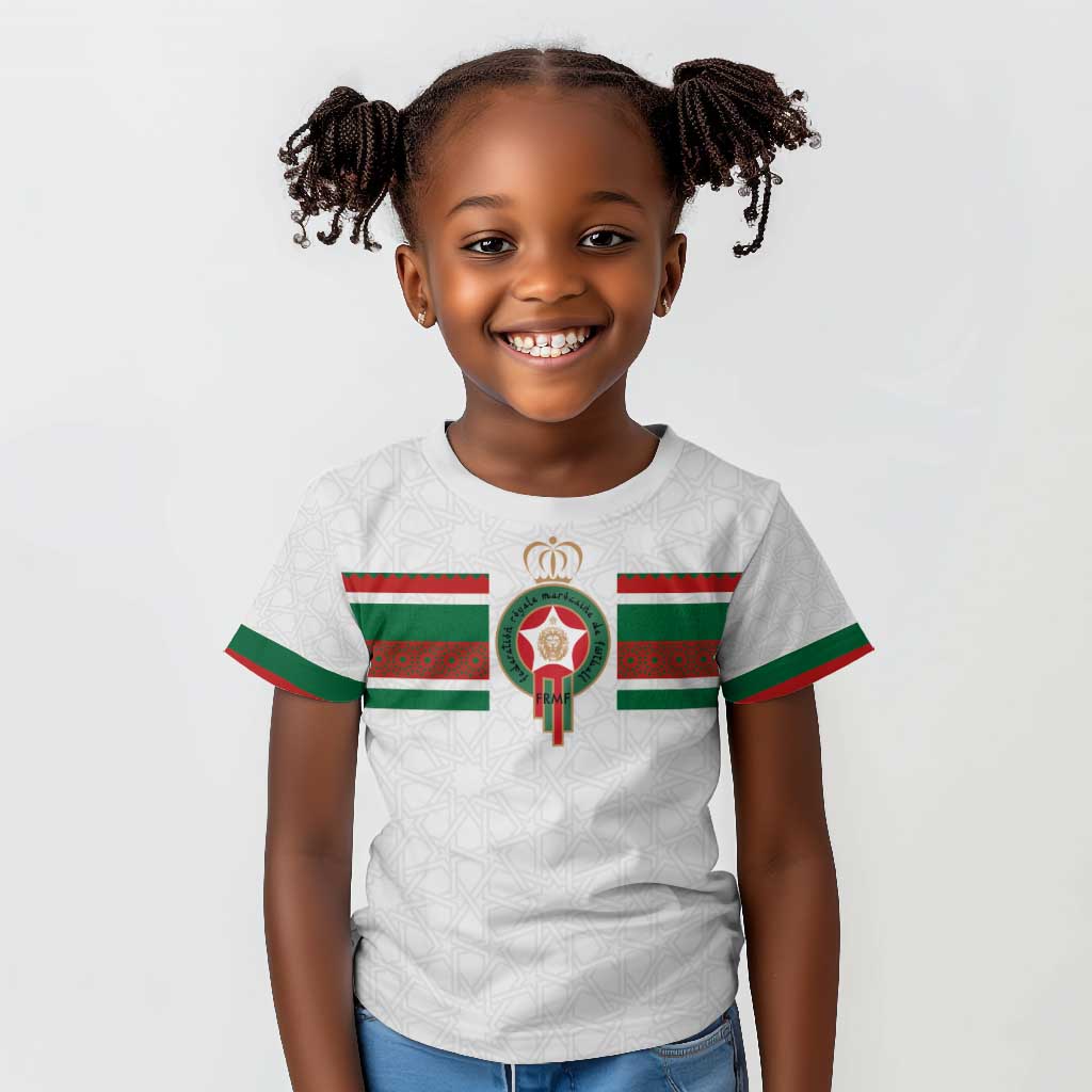 Custom Moroccan Football Kid T shirt The Hunt of Atlas Lions