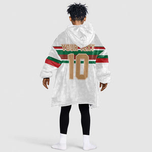 Custom Moroccan Football Kid Wearable Blanket Hoodie The Hunt of Atlas Lions