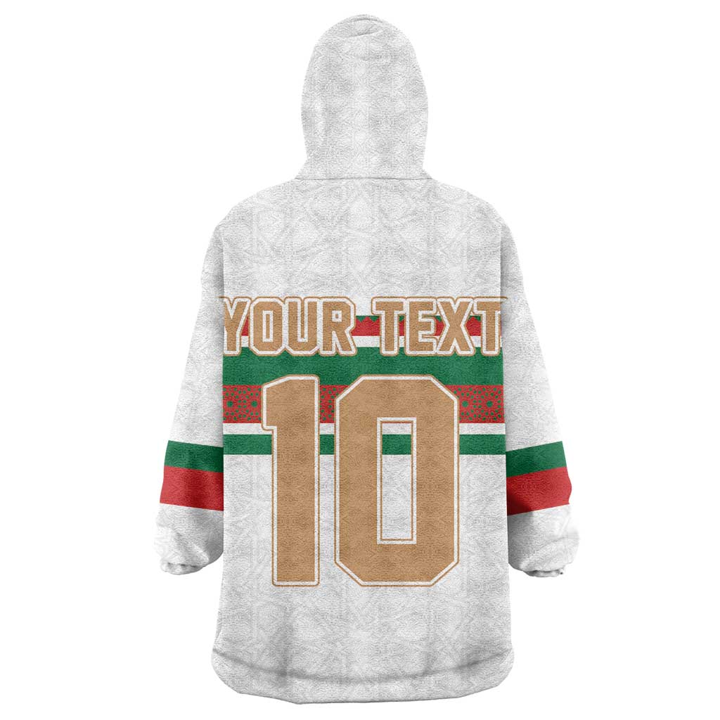 Custom Moroccan Football Kid Wearable Blanket Hoodie The Hunt of Atlas Lions