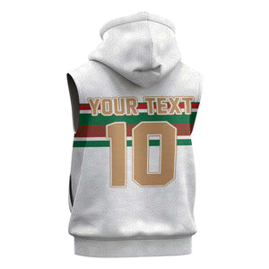 Custom Moroccan Football Sleeveless Hoodie The Hunt of Atlas Lions - African Pride