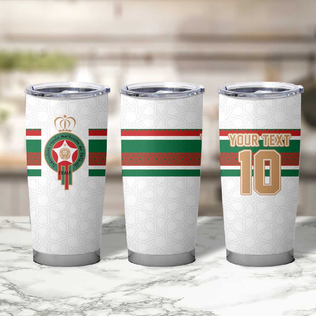 Custom Moroccan Football Tumbler Cup The Hunt of Atlas Lions