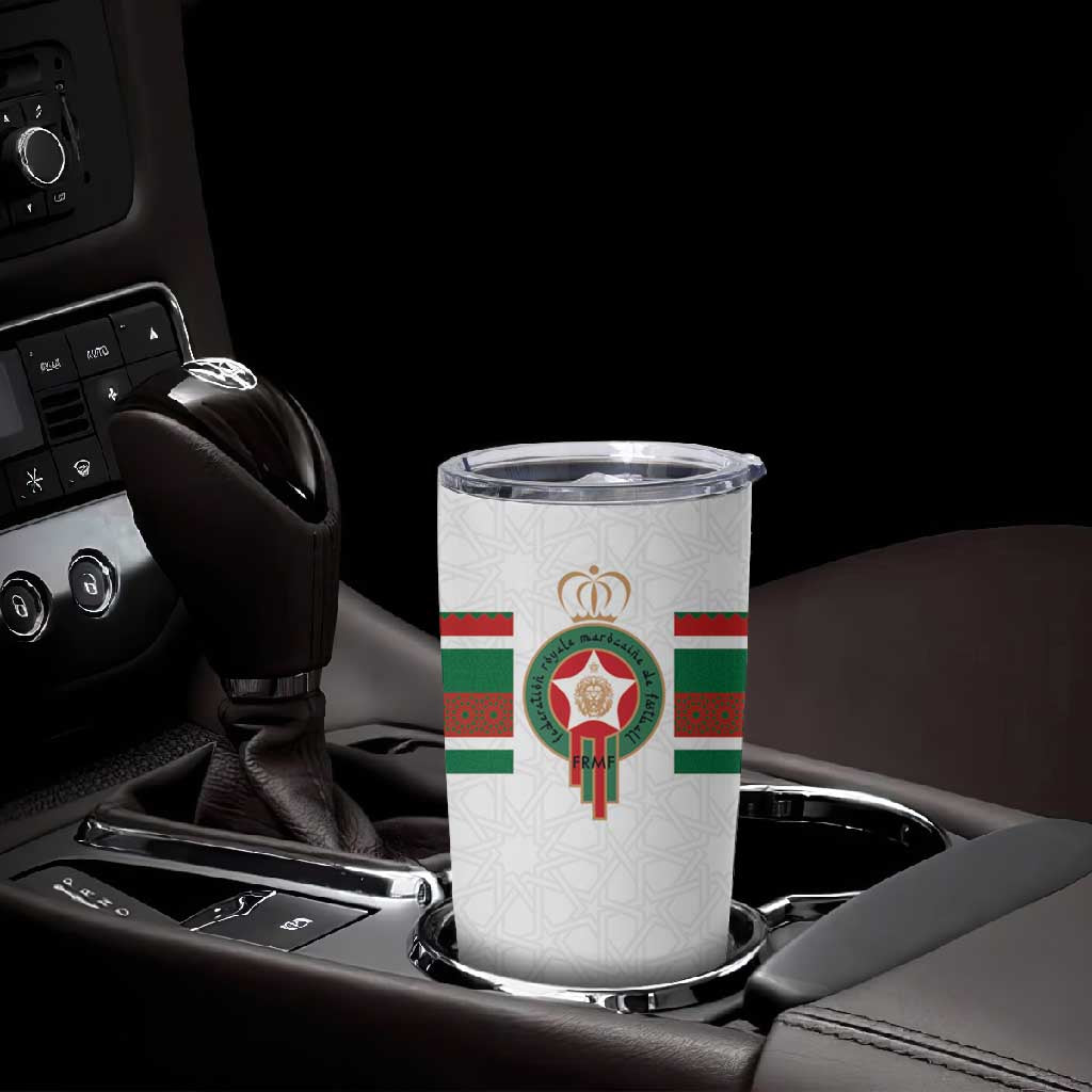 Custom Moroccan Football Tumbler Cup The Hunt of Atlas Lions