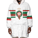 Custom Moroccan Football Wearable Blanket Hoodie The Hunt of Atlas Lions