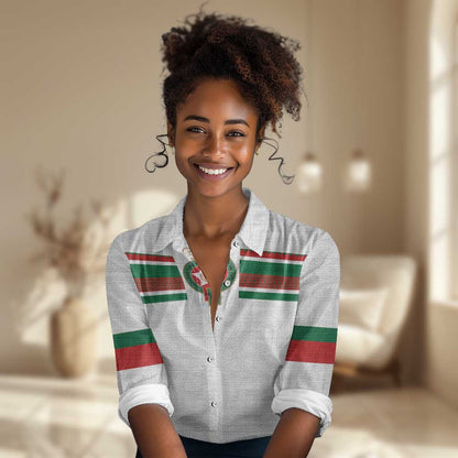 Custom Moroccan Football Women Casual Shirt The Hunt of Atlas Lions LT03