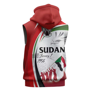 Happy Independence of Sudan Sleeveless Hoodie Soldiers Fight for Homeland - Victory is ours - African Pride
