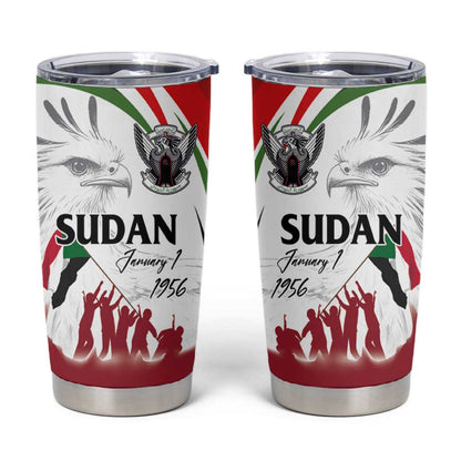 Happy Independence of Sudan Tumbler Cup Soldiers Fight for Homeland - Victory is ours