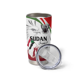 Happy Independence of Sudan Tumbler Cup Soldiers Fight for Homeland - Victory is ours