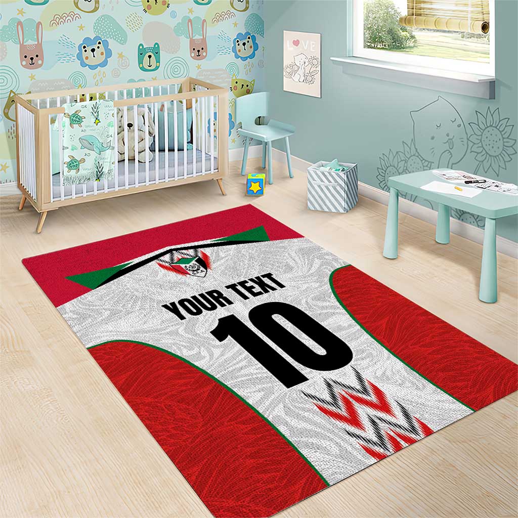 Custom Sudan Football Area Rug Wings of Victory - Go Falcons of Jediane