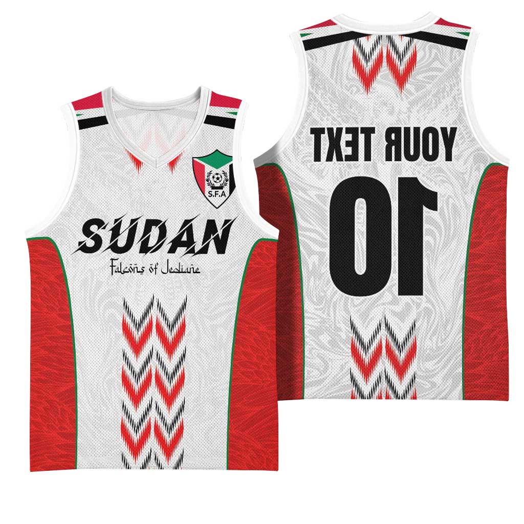 Custom Sudan Football Basketball Jersey Wings of Victory - Go Falcons of Jediane - African Pride