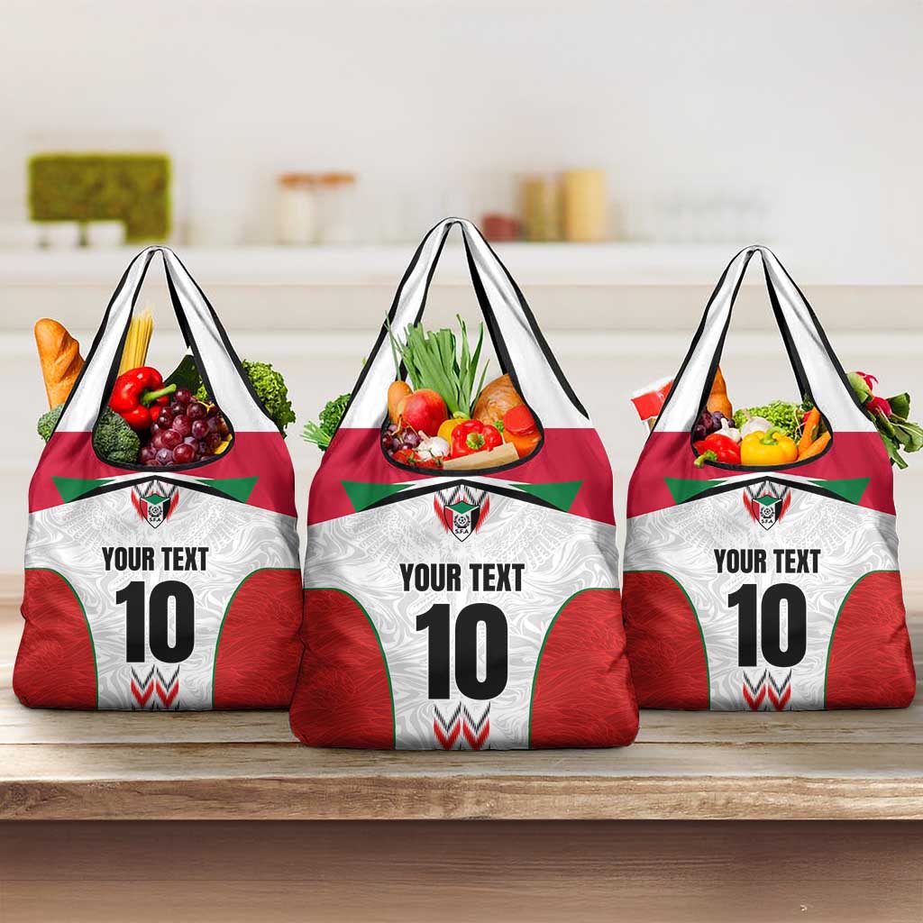Custom Sudan Football Grocery Bag Wings of Victory - Go Falcons of Jediane