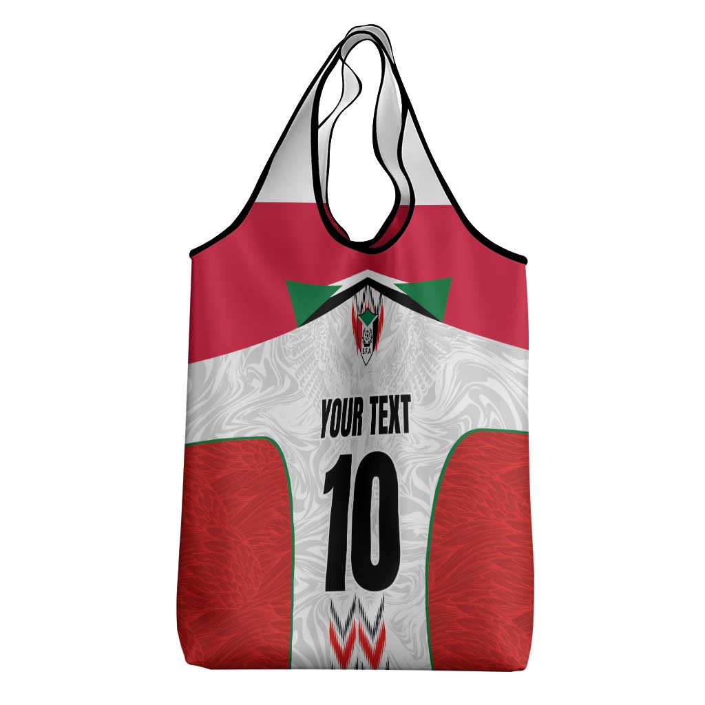 Custom Sudan Football Grocery Bag Wings of Victory - Go Falcons of Jediane