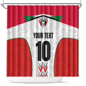 Custom Sudan Football Shower Curtain Wings of Victory - Go Falcons of Jediane