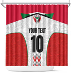 Custom Sudan Football Shower Curtain Wings of Victory - Go Falcons of Jediane