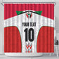 Custom Sudan Football Shower Curtain Wings of Victory - Go Falcons of Jediane
