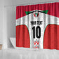 Custom Sudan Football Shower Curtain Wings of Victory - Go Falcons of Jediane