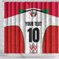 Custom Sudan Football Shower Curtain Wings of Victory - Go Falcons of Jediane