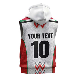 Custom Sudan Football Sleeveless Hoodie Wings of Victory - Go Falcons of Jediane - African Pride