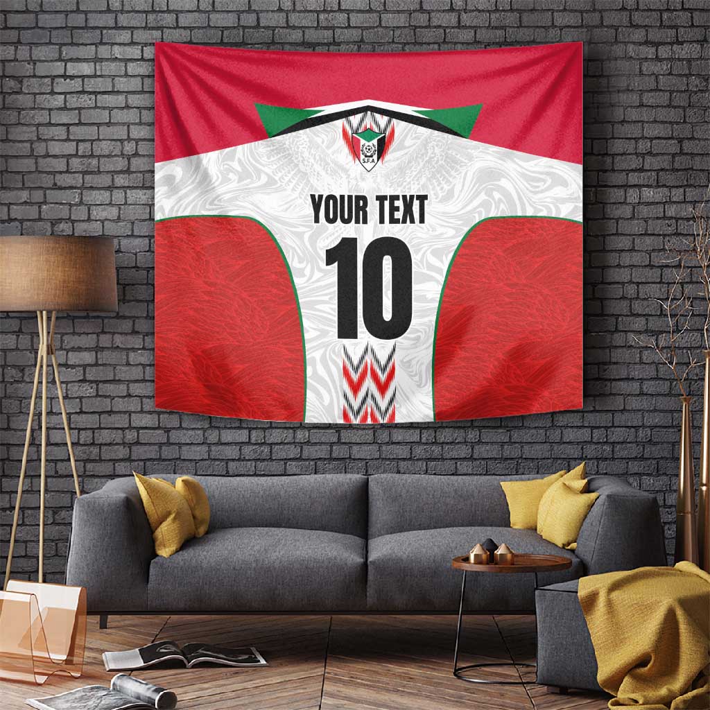 Custom Sudan Football Tapestry Wings of Victory - Go Falcons of Jediane