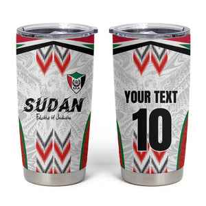 Custom Sudan Football Tumbler Cup Wings of Victory - Go Falcons of Jediane