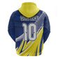 Curacao National Football Custom Hoodie Abstract Sharp Wave Pattern Sporty Style with Map