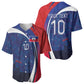 Haiti Football Custom Baseball Jersey Abstract Graphic Style Patriotic