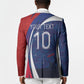 Haiti Football Custom Blazer Abstract Graphic Style Patriotic