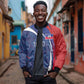 Haiti Football Custom Bomber Jacket Abstract Graphic Style Patriotic