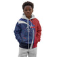 Haiti Football Custom Kid Hoodie Abstract Graphic Style Patriotic