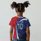 Haiti Football Custom Kid T shirt Abstract Graphic Style Patriotic