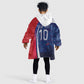 Haiti Football Custom Kid Wearable Blanket Hoodie Abstract Graphic Style Patriotic